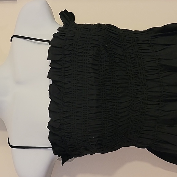 H&M ruched top black dress XS - Picture 2 of 8